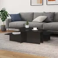 Delft High Gloss Set of 2 Coffee Tables - Black