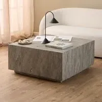 Delft Square Coffee Table - Grey, Wooden