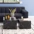 Delft Square Nesting Coffee Tables - Black Marble Effect