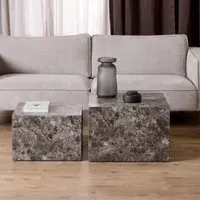 Delft Square Nesting Coffee Tables - Brown, Wood