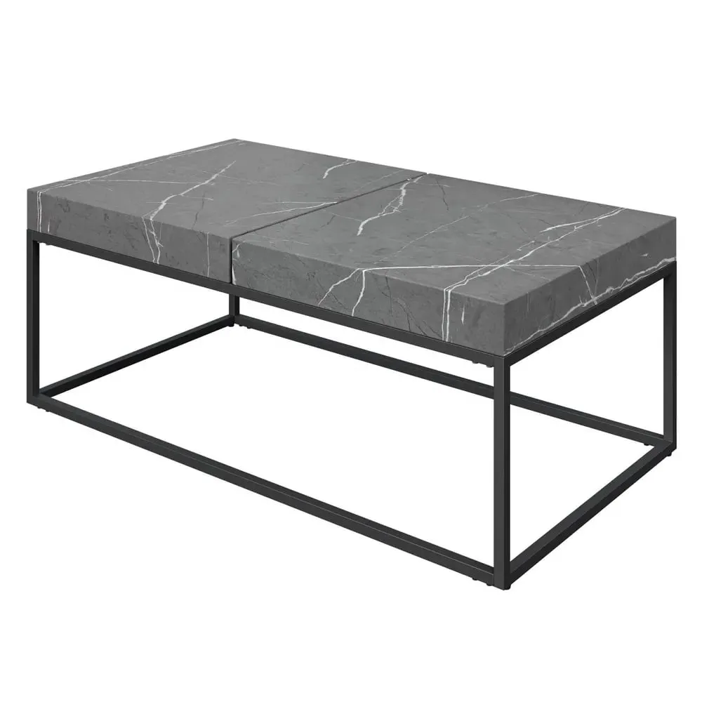 Delmar Coffee Table - Grey Marble Effect, MDF