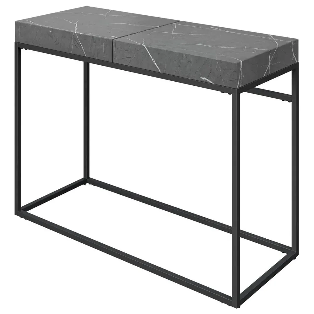 Delmar Console Table - Grey Marble Effect, MDF