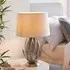 Delphine Leaf Table Lamp - Silver, Ivory Shade