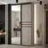 Delta 2-Door Mirrored Wardrobe with Sliding Doors - Cashmere
