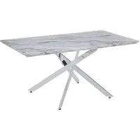 Deltino 6-Seater Dining Table - Marble Effect