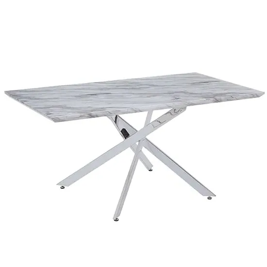 Deltino 6-Seater Dining Table - Marble Effect image