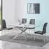 Deltino Dining Set with 4 Opal Chairs - Diva Marble Effect