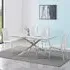 Deltino Dining Set with 4 Opal Chairs - Diva Marble Effect