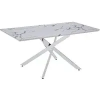 Deltino Dining Table - Diva Marble Effect, MDF