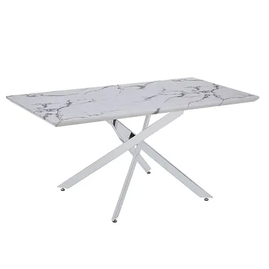 Deltino Dining Table - Diva Marble Effect, MDF image