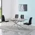 Deltino Dining Table with 4 Opal Chairs - Marble Effect, Black