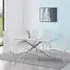 Deltino Dining Table with 6 Opal Chairs - Diva Marble Effect, MDF