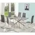 Deltino Dining Table with 6 Symphony Chairs - Marble Effect