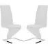 Demi Z Dining Chairs with Chrome Feet - White, Faux Leather