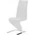 Demi Z-Shaped Dining Chair - White, Faux Leather