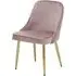 Demine Dining Chairs Pair - Pink, Velvet