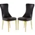Denebola Dining Chair Pair - Black, PU Leather