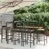 Denji 11 Piece Garden Bar Set - Black, Poly Rattan