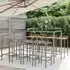 Denji 9 Piece Garden Bar Set - Grey, Poly Rattan