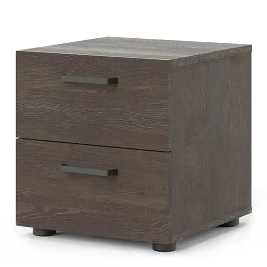 Denton 2-Drawer Bedside Cabinet - Dark Oak image