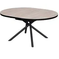 Denton Ceramic Marble Extending Dining Table - Oak