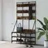 Denton Clothes Rack with Shoe Storage - Smoked Oak