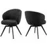 Denver Dining Chairs with Swivel - Anthracite, Fabric