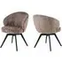 Denver Dining Chairs with Swivel - Dusty Brown, Fabric