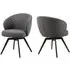 Denver Dining Chairs with Swivel - Grey, Fabric