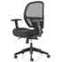 Denver Mesh Office Chair with Arms - Black, Leather