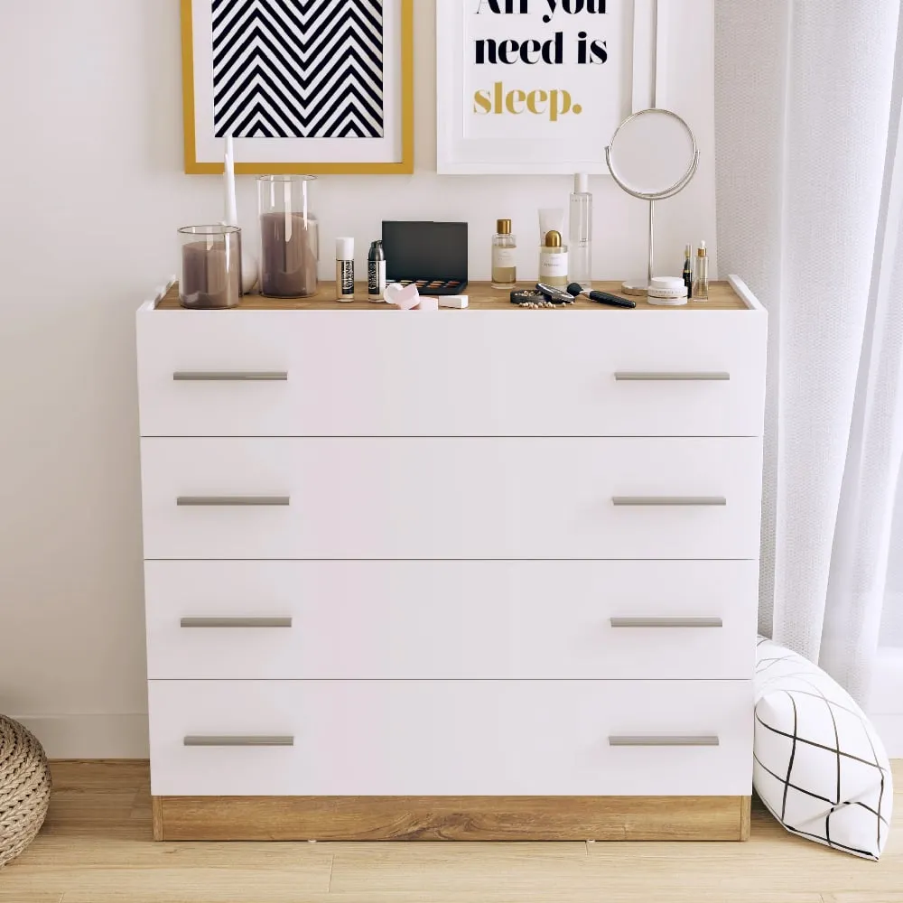 Deptford 4 Drawer Chest - Matt White image