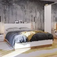 Deptford Super King Ottoman Bed with LED - White