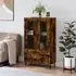 Derby Display Cabinet with 2 Doors 1 Drawer - Smoked Oak