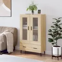 Derby Display Cabinet with 2 Doors 1 Drawer - Sonoma Oak