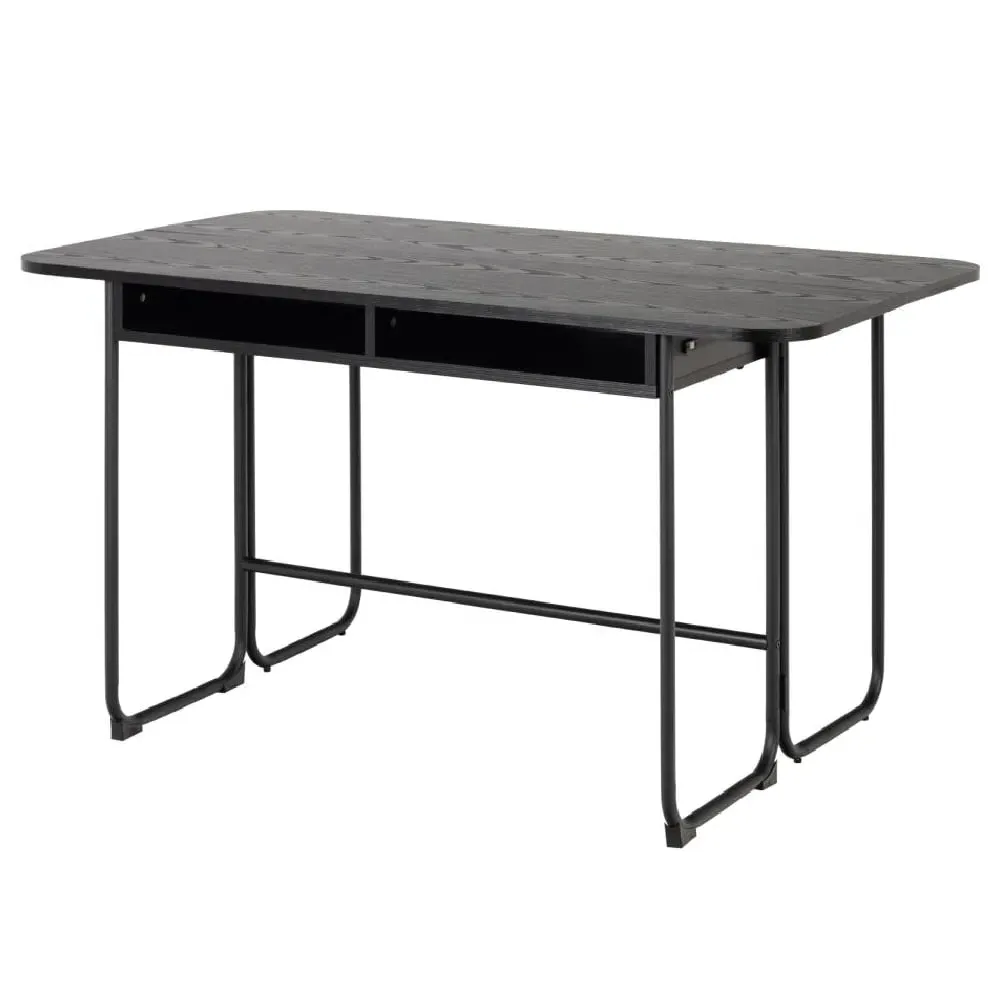 Deridder Extendable Dining Table - Black, Wood image