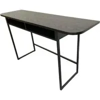 Deridder Rectangular Console Table with Storage - Black, Ash