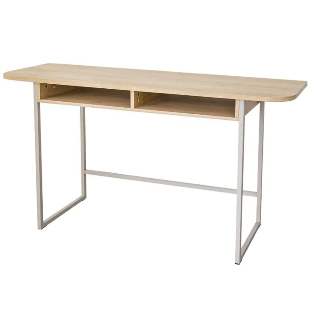 Deridder Rectangular Console Table with Storage - Oak, Ash