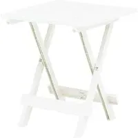Derik Outdoor Folding Dining Table - White, Plastic alternate view