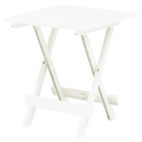 Derik Outdoor Folding Dining Table - White, Plastic product