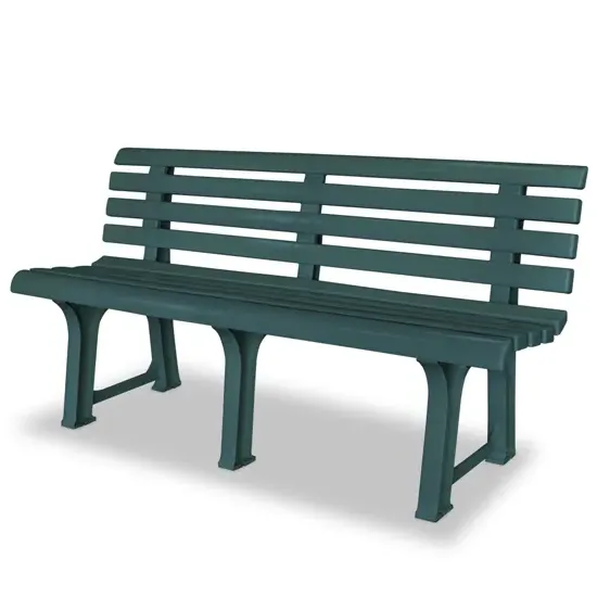 Derik Outdoor Seating Bench - Green, Plastic product