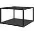 Dermot Square Coffee Table with Storage - Black, Glass