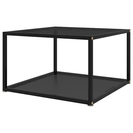 Dermot Square Coffee Table with Storage - Black, Glass image