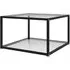 Dermot Square Coffee Table with Storage - Clear, Glass