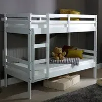 Derosta Single Bunk Bed - White, Pine