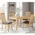 Derry Dining Table with 4 Chairs - Oak, Charcoal
