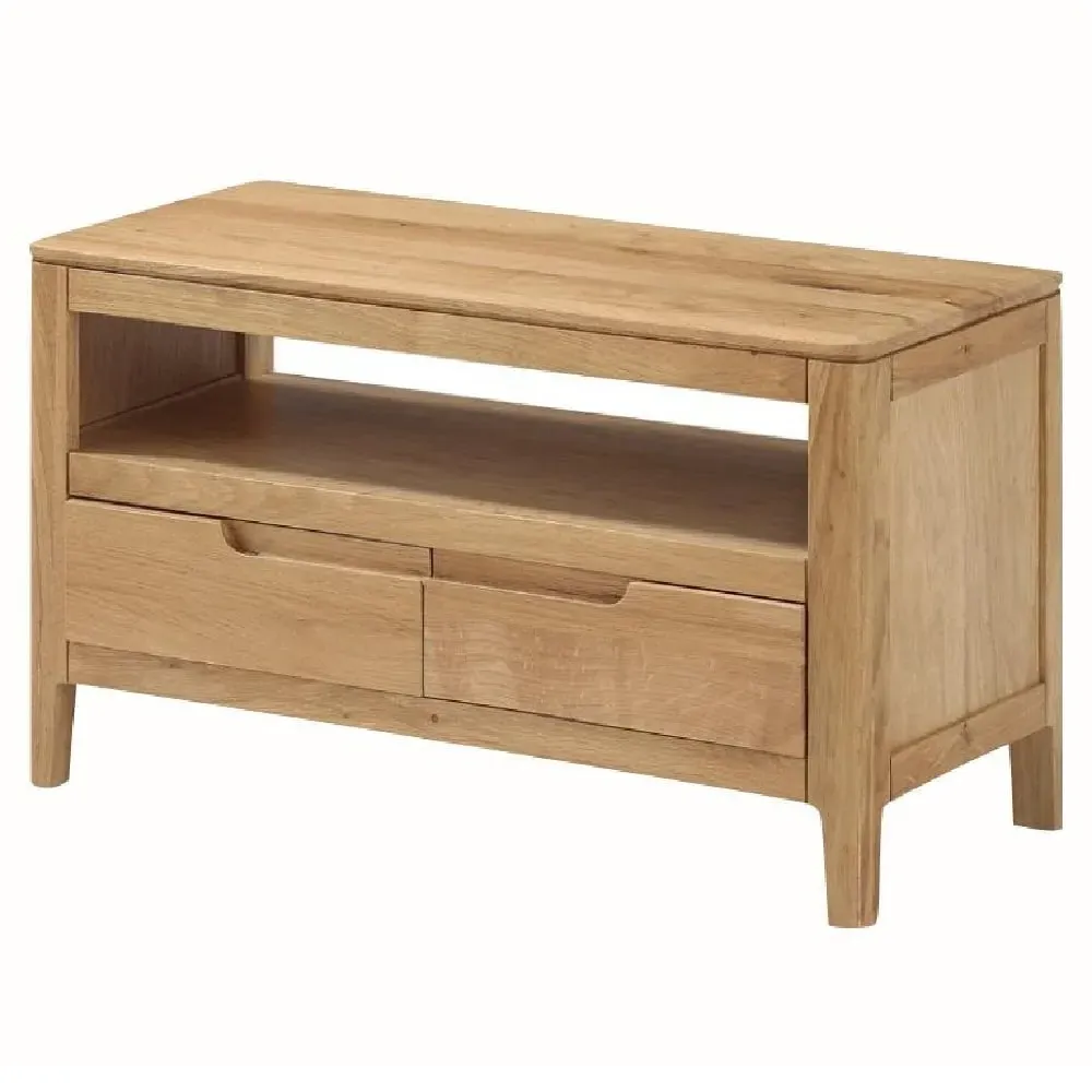 Derry TV Stand with 2 Drawers - Oak
