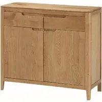 Derry Wooden Sideboard with 2 Doors 2 Drawers - Oak
