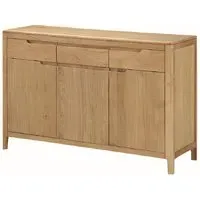 Derry Wooden Sideboard with 3 Doors 3 Drawers - Oak