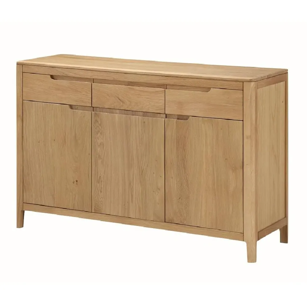 Derry Wooden Sideboard with 3 Doors 3 Drawers - Oak