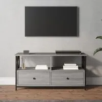 Derval TV Stand with 2 Drawers - Grey Sonoma Oak alternate view